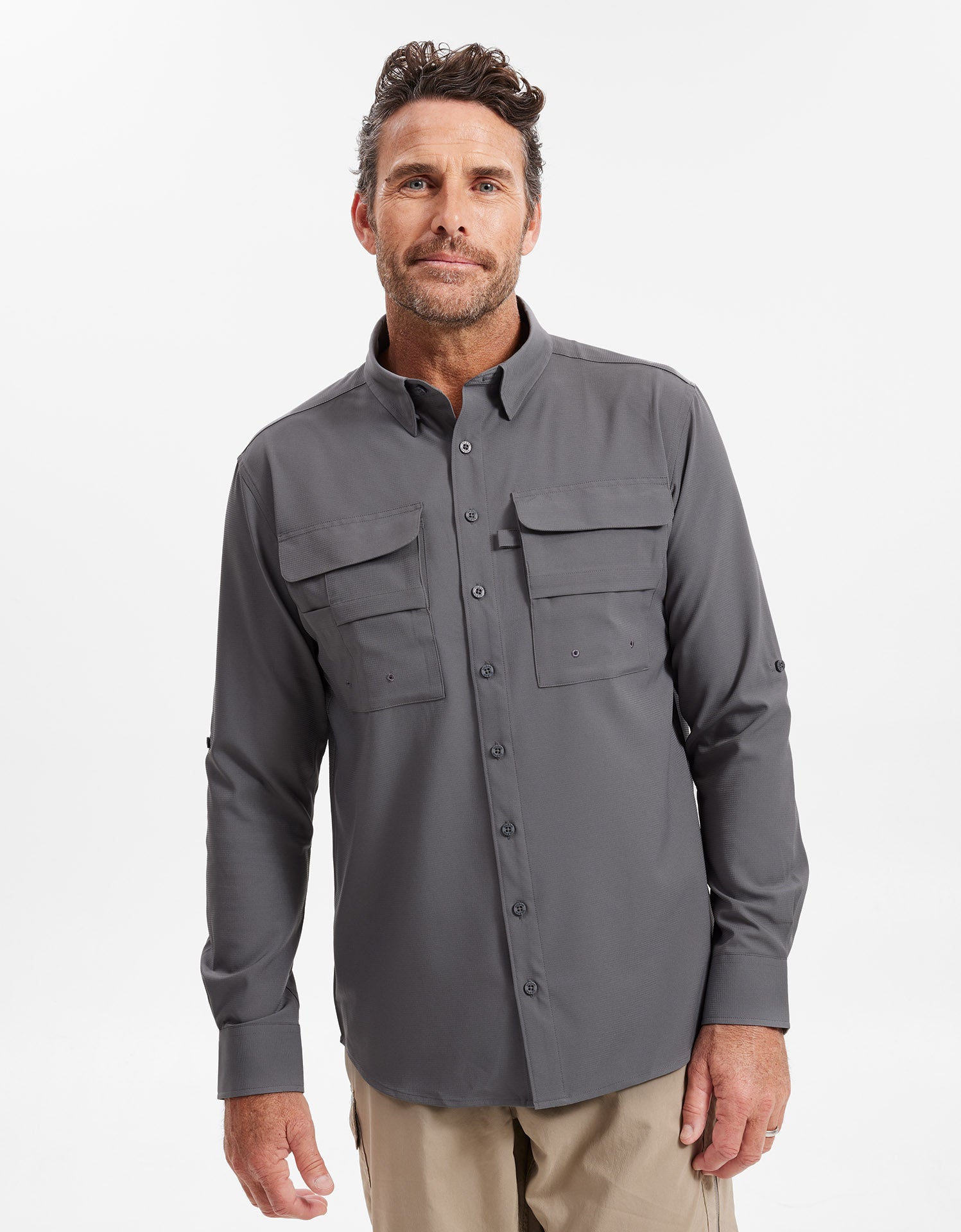 Aazon.co: En's Long Sleeve Sun Protection Fishing Shirt With Zipper