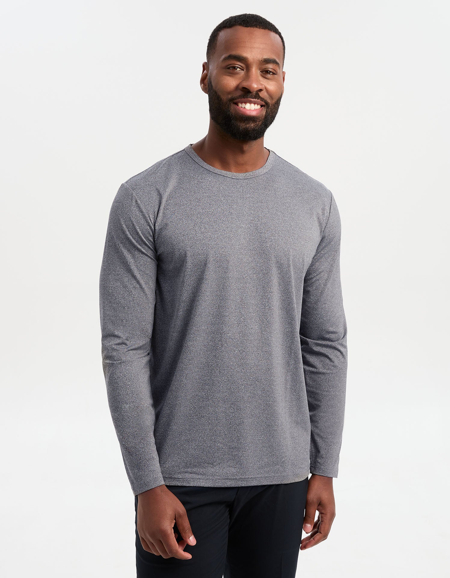 Sun Protective Long Sleeve T-Shirt Upf50+ For Men | UV Protection Dark Grey