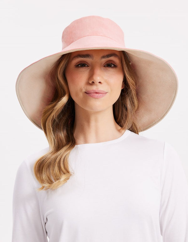 Ultra Wide Cotton Linen Hat UPF 50+