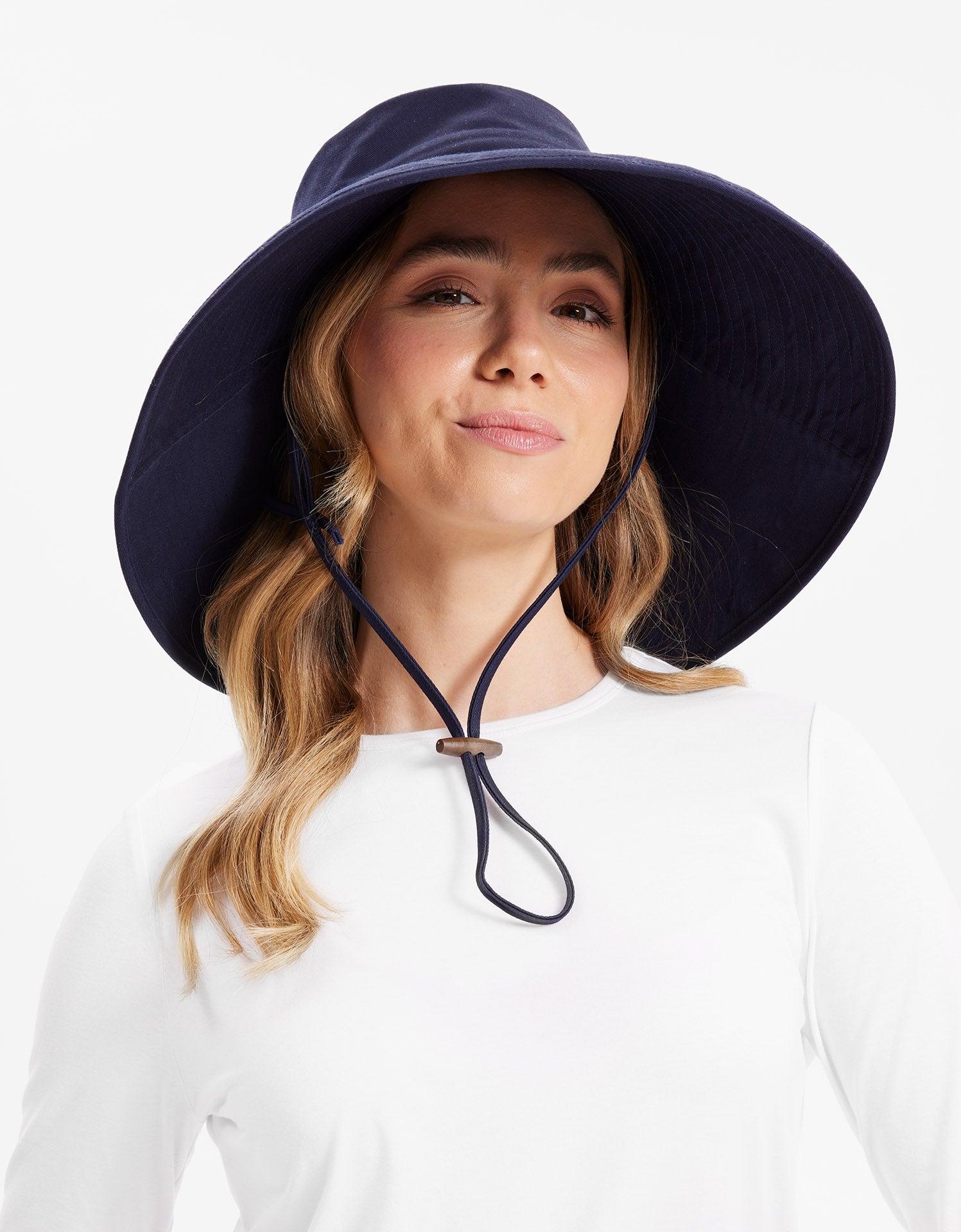Wide Brim Women's Summer Hats For Cancer Patients Navy