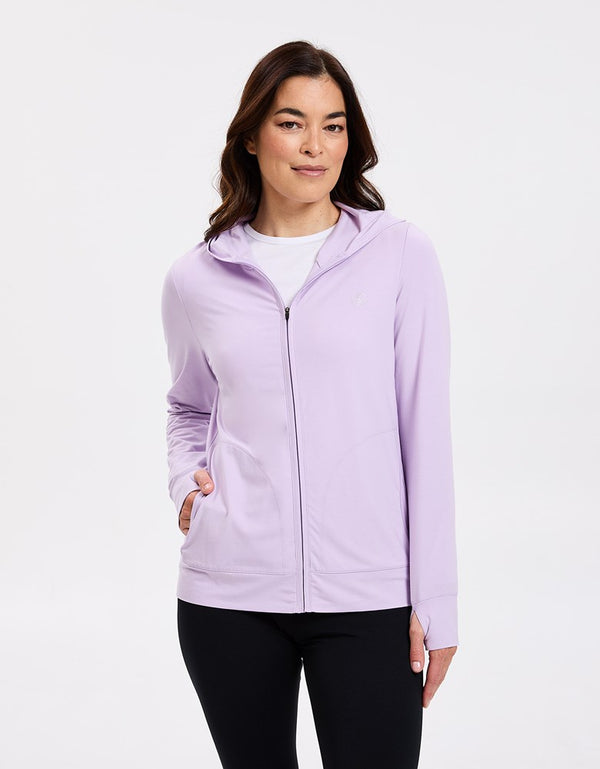 Luxe Hooded Full Zip Top UPF 50+