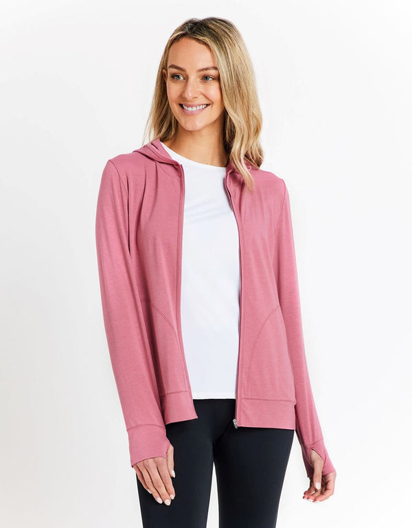 Luxe Hooded Full Zip Top UPF 50+