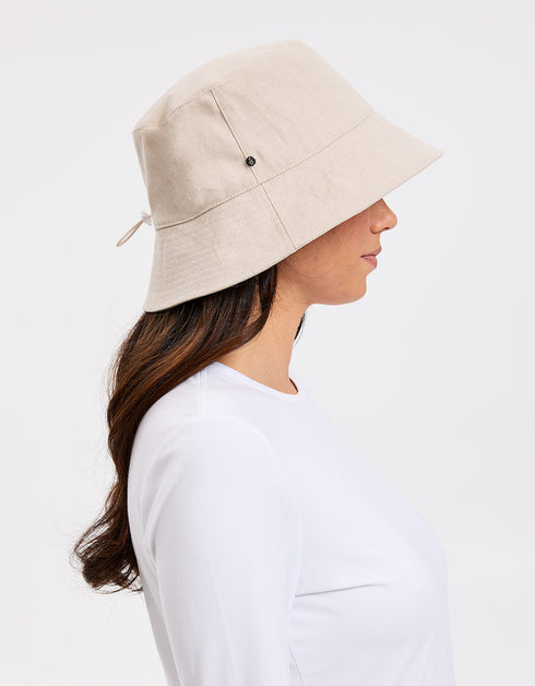 Vacation Cotton Linen Bucket Hat UPF50+