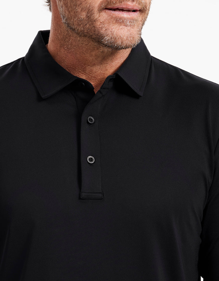 Sun Protective Long Sleeve Polo Shirt For Men UPF 50+ | UV Protection