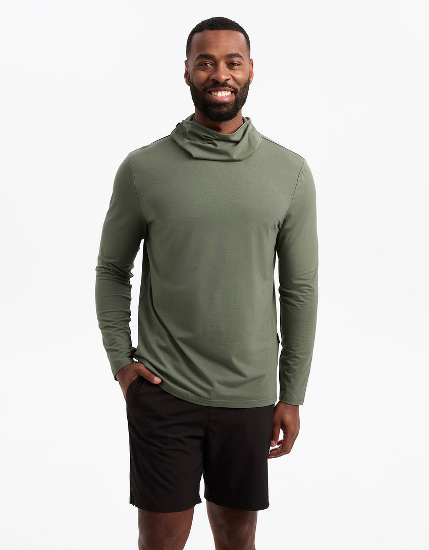 Ultimate Long Sleeve High Neck T-shirt UPF50+ | Mens Long Sleeve T-shirt | Solbari UK