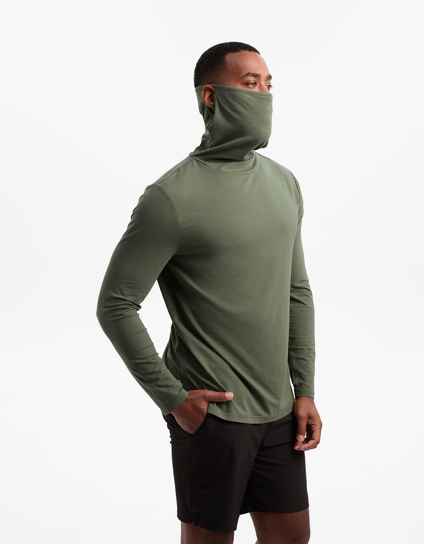 Ultimate Long Sleeve High Neck T-shirt UPF50+ | Mens Long Sleeve T-shirt | Solbari UK