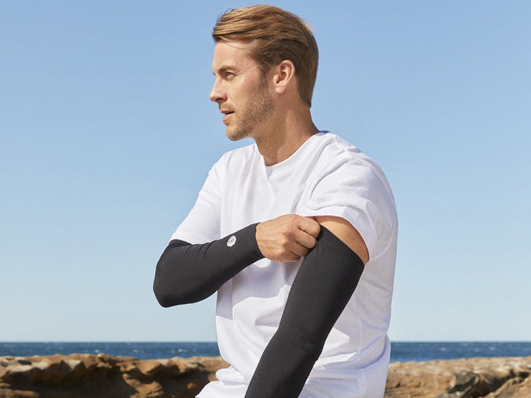Shop Men’s UPF 50+ Arm Sleeves and Hand Covers