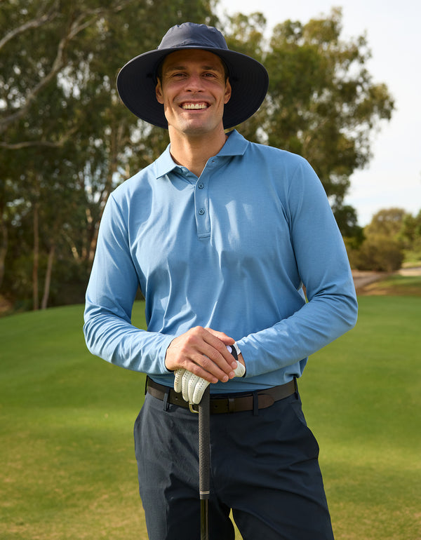 Long Sleeve Polo Shirt UPF 50+