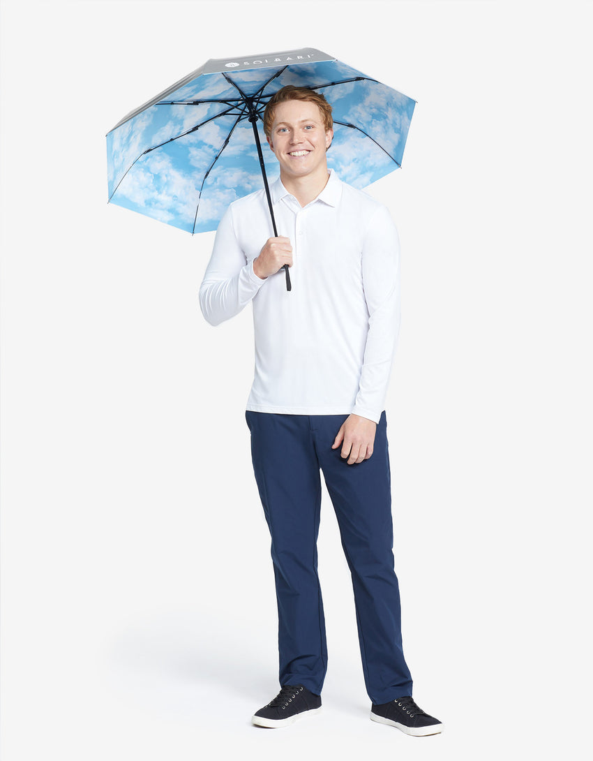 Sun Protective Compact Umbrella UPF50+ | Handheld Mens Sun Umbrella
