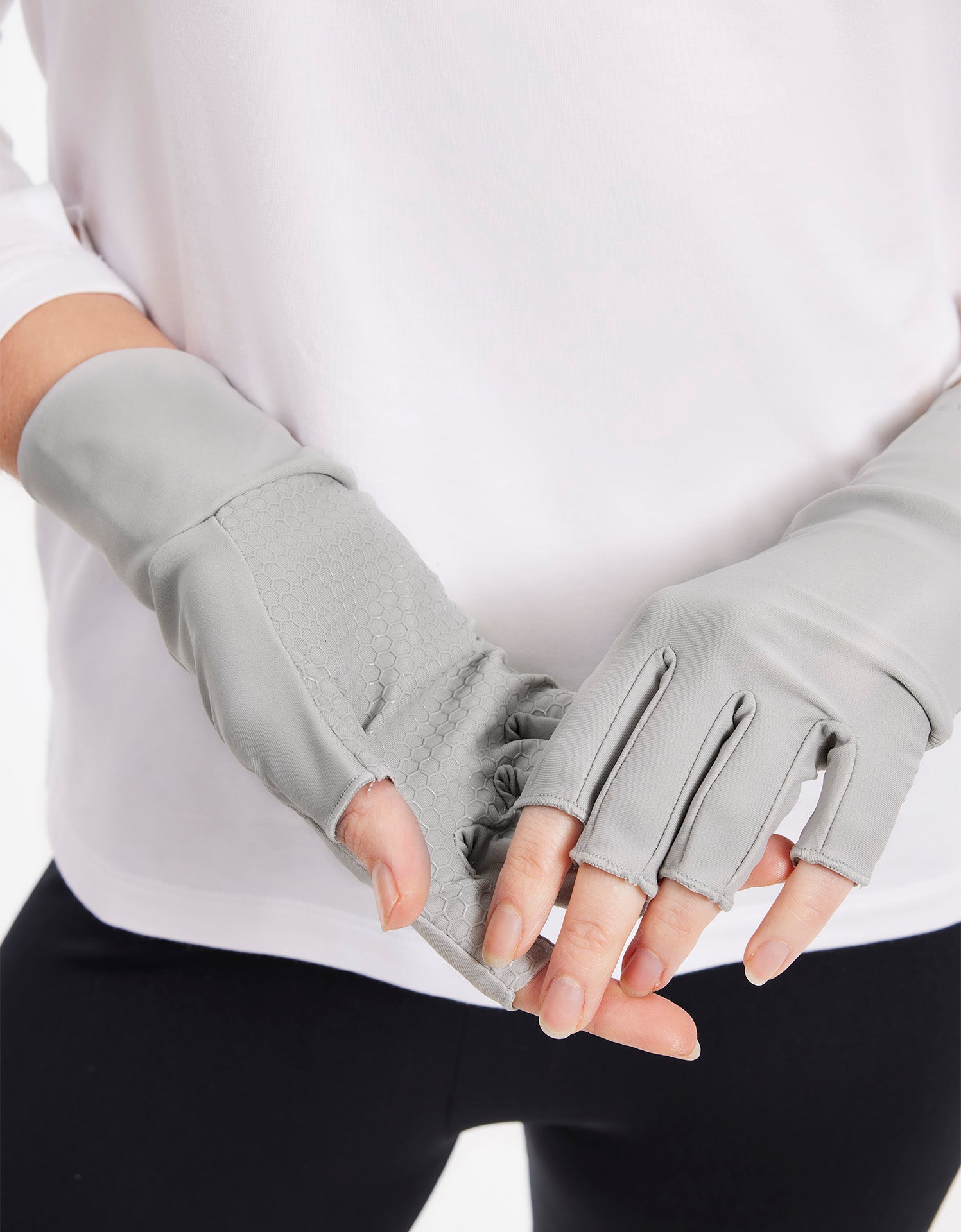 Sun Protection Fingerless Driving Gloves  Womens Sun protection Glove –  Solbari UK