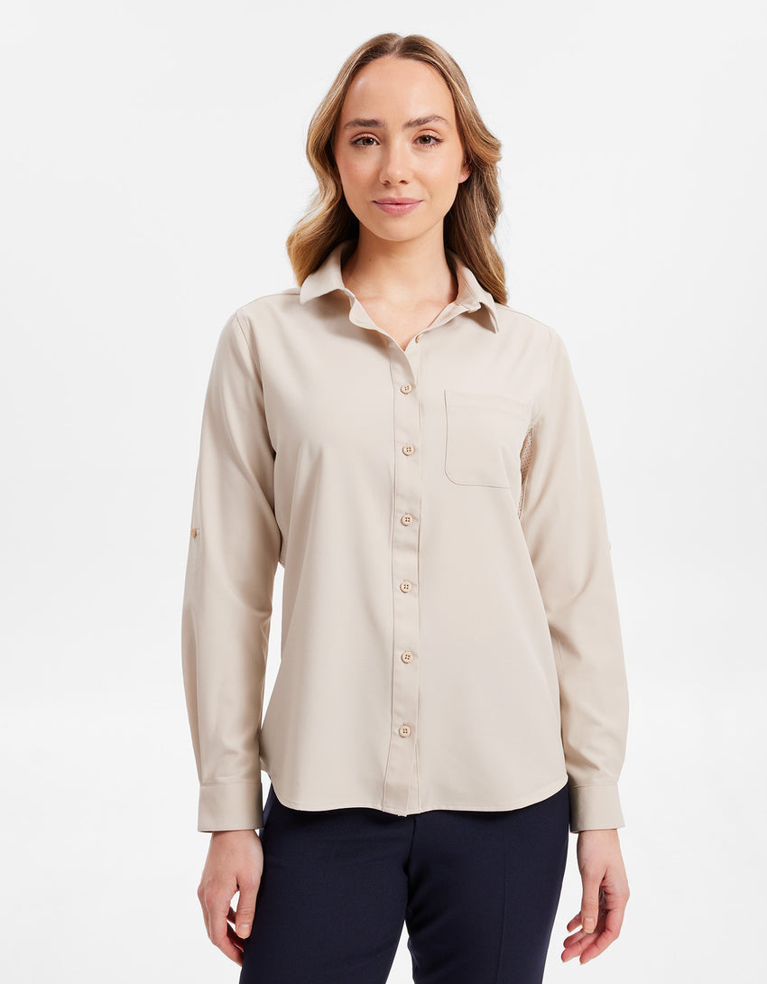 Travel Shirt Women UPF50+ Dry Lite | Women's Sun Protective Shirt | Solbari UK