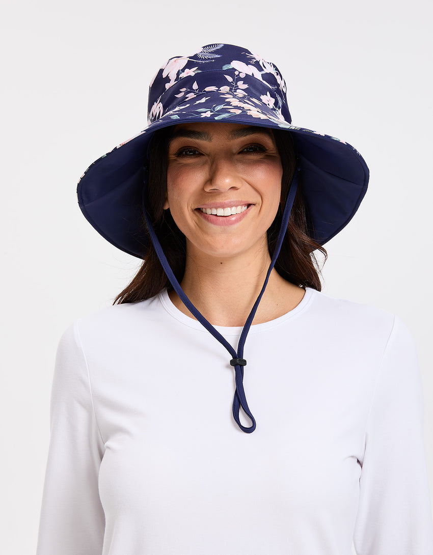 Wide Brim Printed Swim Sun Hat UPF50 Sun Protective Hat For Women wide-brim-printed-swim-sun-hat-upf50-sun-protective-hat-for-women