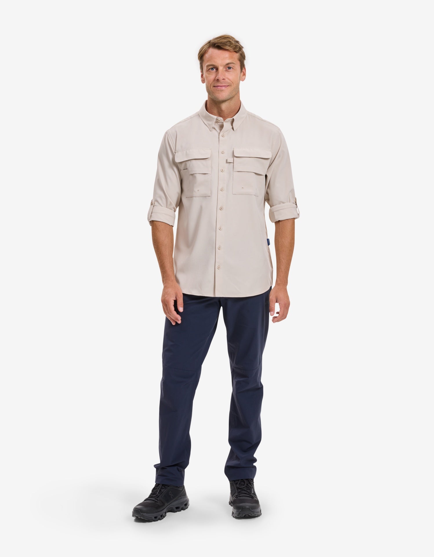 Sporti Men's Long-Sleeve Sun Shirt, Quick-Drying, Moisture-Wicking
