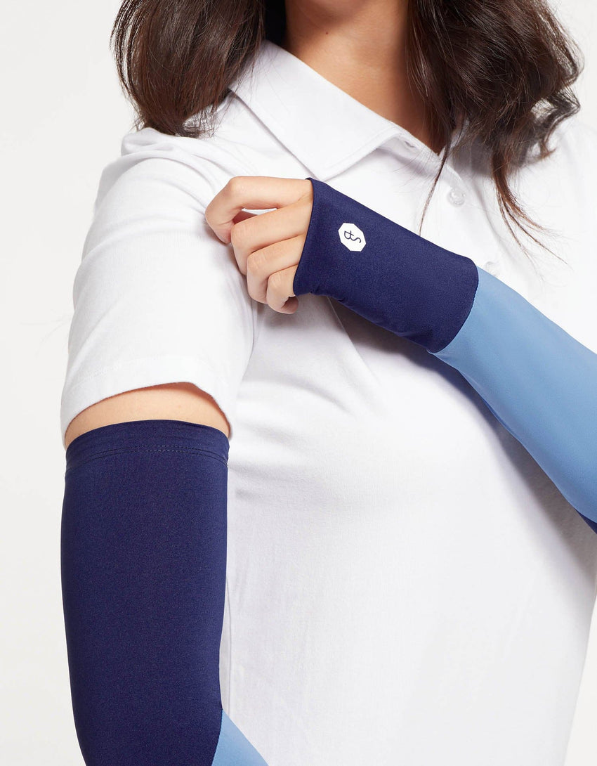 UPF50+ Colour Block Arm Sleeves CoolaSun Breeze Collection | Solbari