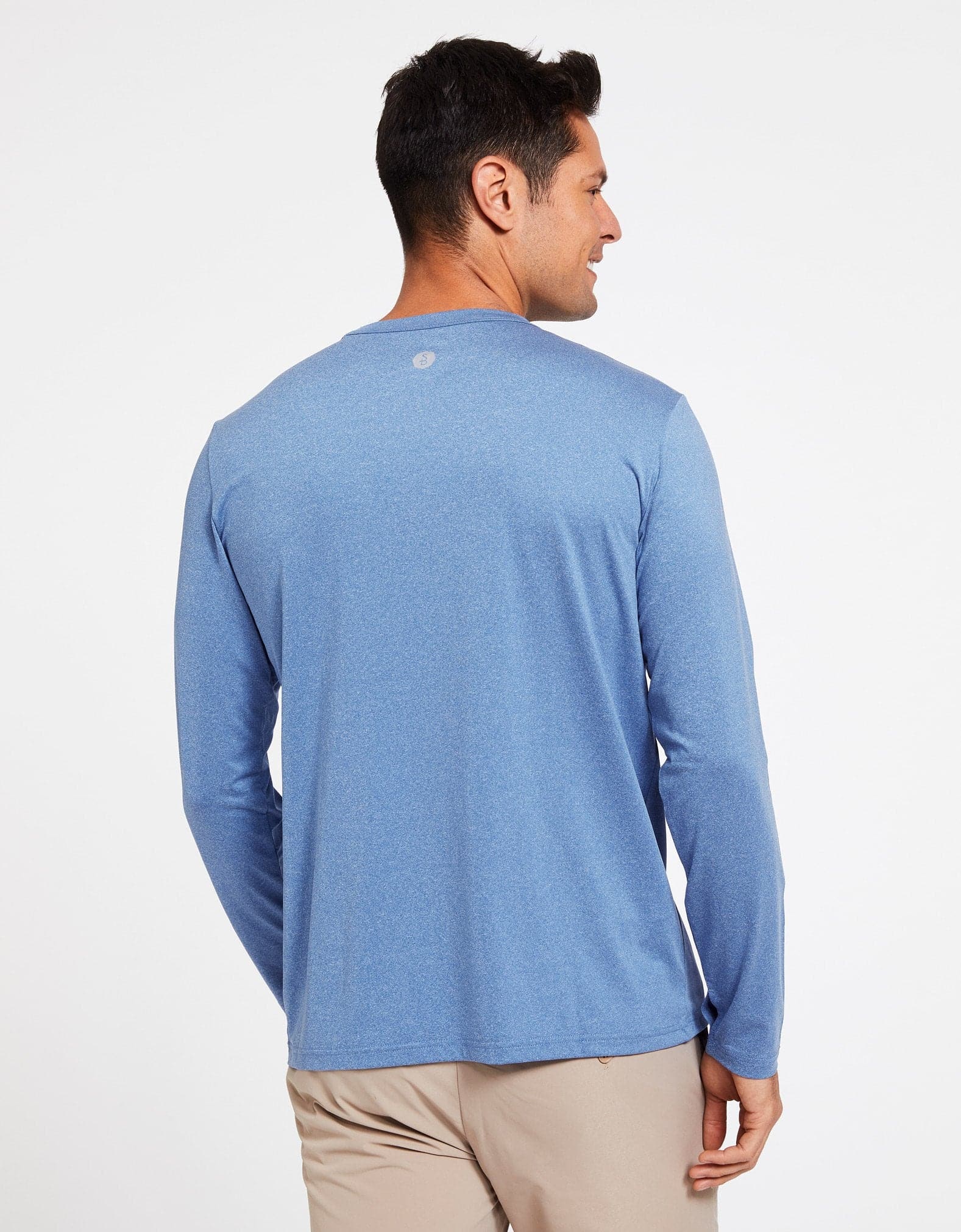 Sun Protective Long Sleeve T-Shirt Upf50+ For Men | UV Protection White