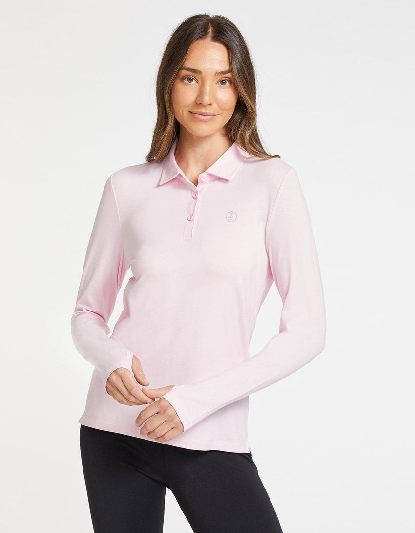 Long Sleeve Sun Protective Polo Shirt For Women UPF50+ | Sun Shirt