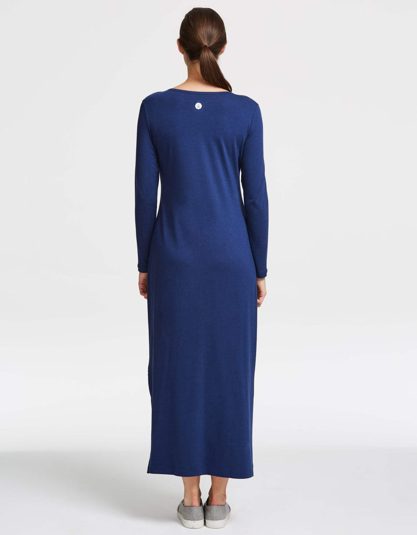 SOLBARI Long Sleeve Maxi Dress UPF50+ Fabric | Sun Protective Dress